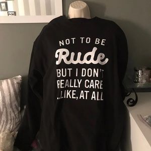 Black sweatshirt in Large woman S/M men